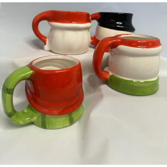 Royal Norfolk Christmas Mug Set Santa Polar Bear And 2 Snowmen Set Of 4 - Picture 7 of 11